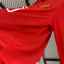 Camisa Retrô Manchester United 2007/08 Home Manga Longa