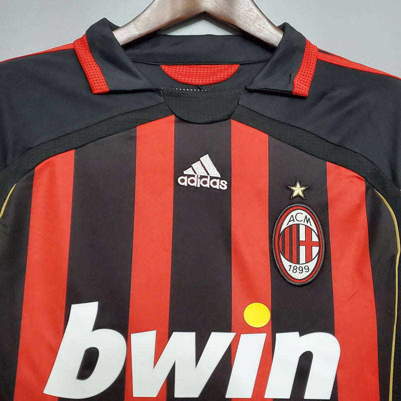 Camisa Longa Retrô Milan 2006/07 Home