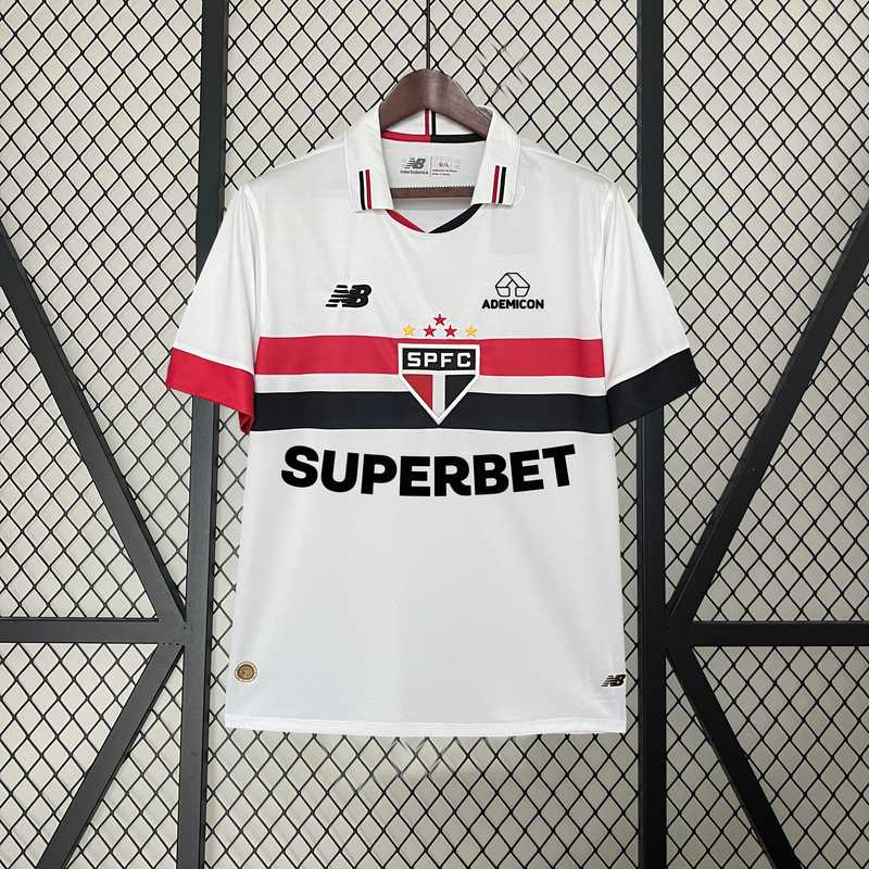 Camisa São Paulo 2024/25 Home + Patrocinadores