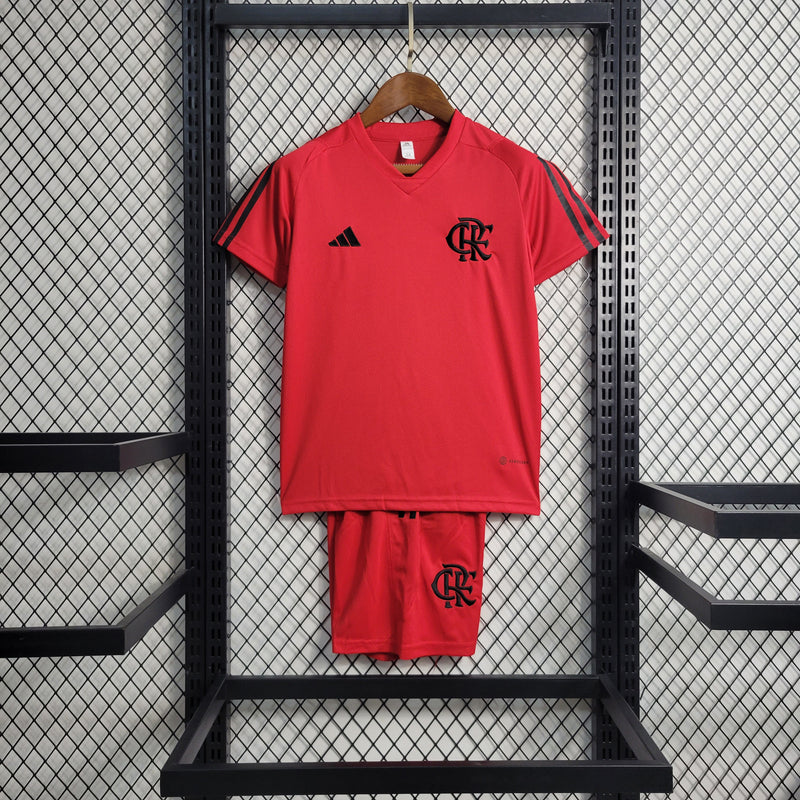 Conjunto Infantil Flamengo 2023/24 - Treino Vermelho