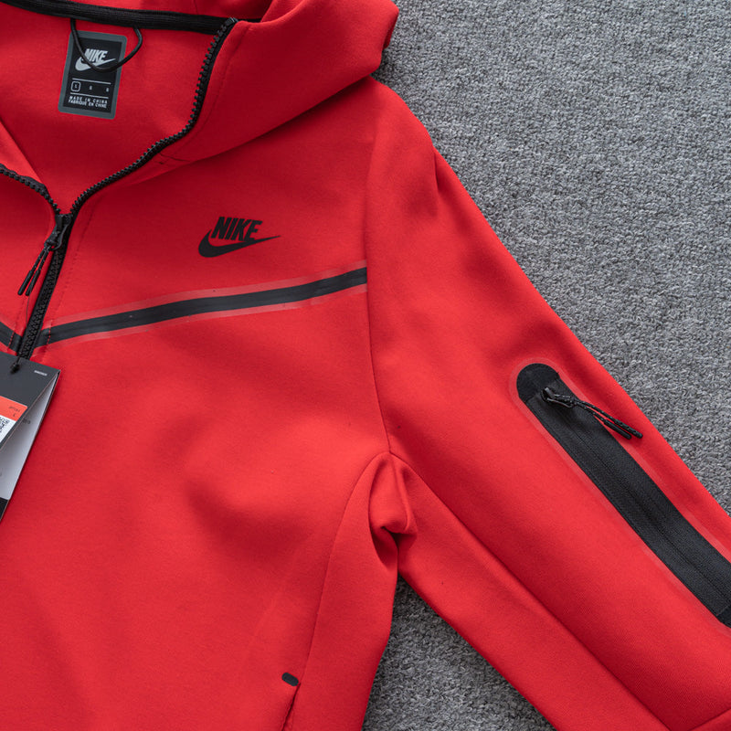 Conjunto Tech Fleece Nike - Vermelho