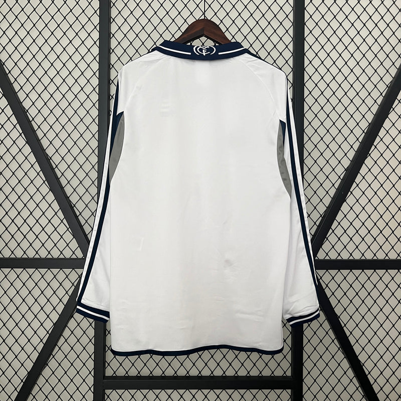 Camisa Retrô Real Madrid 2000/01 Home Manga Longa