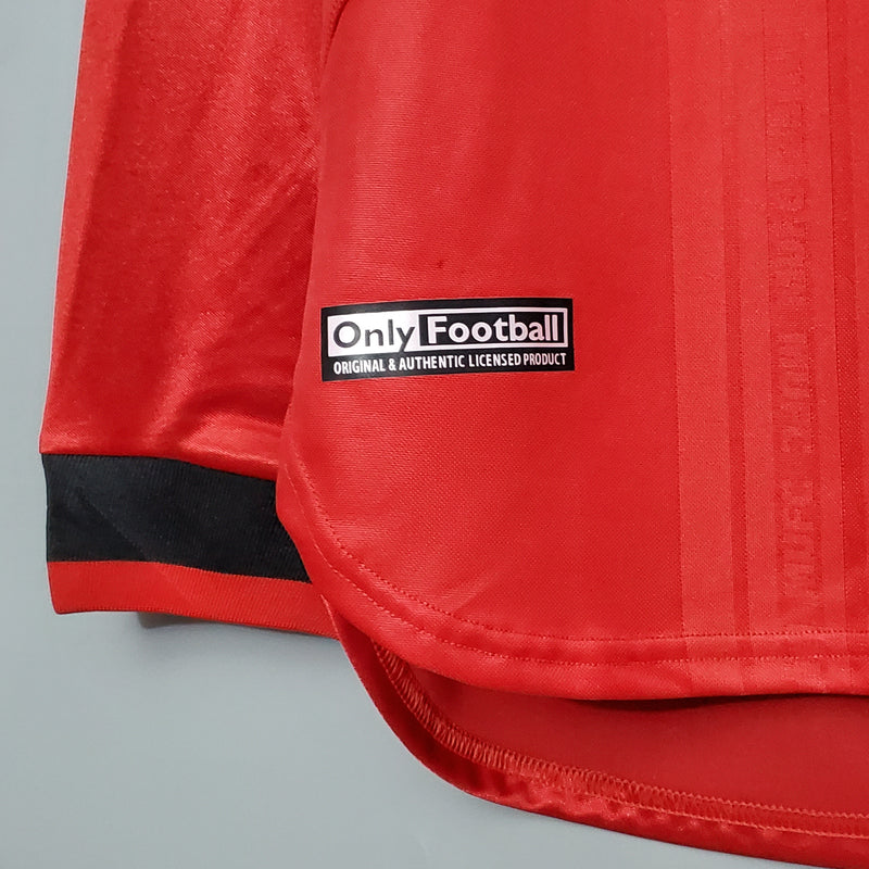Camisa Retrô Manchester United 1999/00 Home Manga Longa