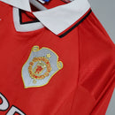 Camisa Retrô Manchester United 1999/00 Home Manga Longa