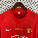 Camisa Retrô Manchester United 2007/08 Home Manga Longa