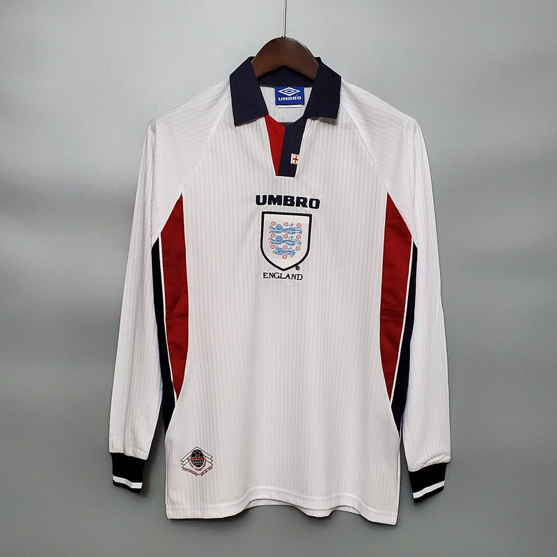 Camisa Longa Retrô Inglaterra 1998 Home