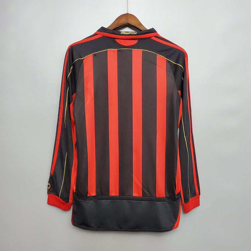 Camisa Longa Retrô Milan 2006/07 Home