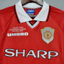 Camisa Retrô Manchester United 1999/00 Home Manga Longa