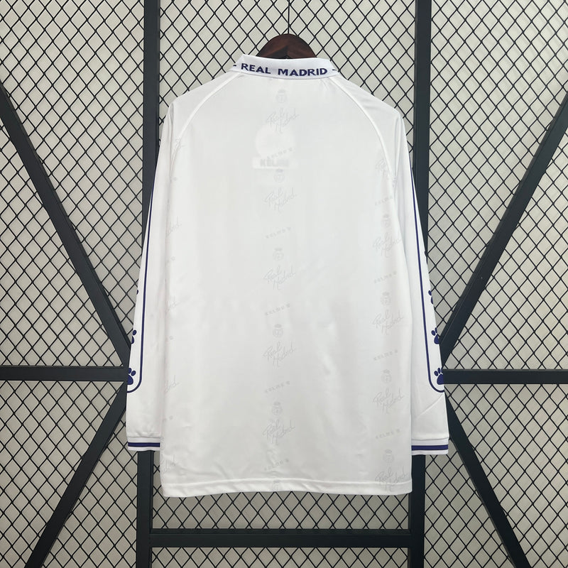Camisa Retrô Real Madrid 1994/96 Home Manga Longa