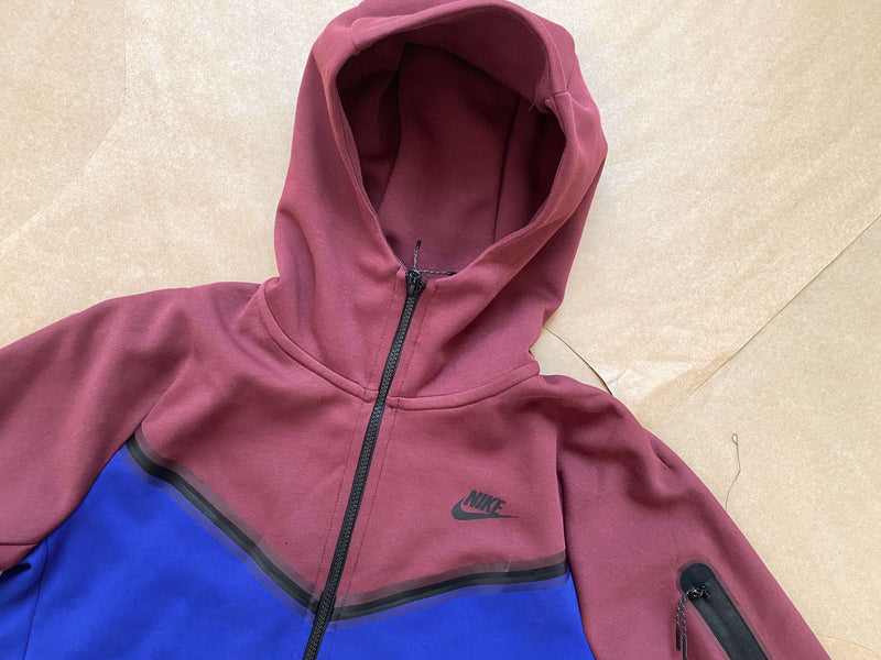 Conjunto Tech Fleece Nike - Vinho/Azul