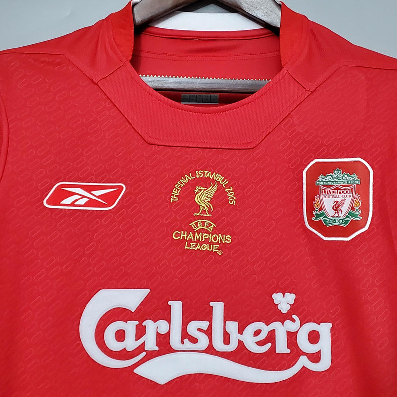 Camisa Retrô Liverpool 2005/05 Home Champions League Edition