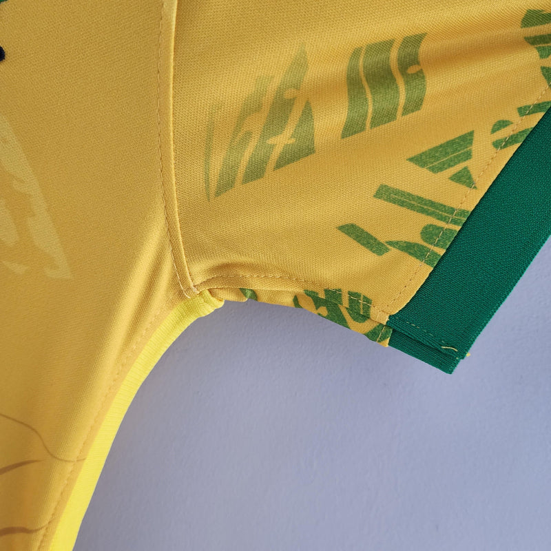 Camisa Feminina Seleção Brasil 2022/22 Amarelo Conceito